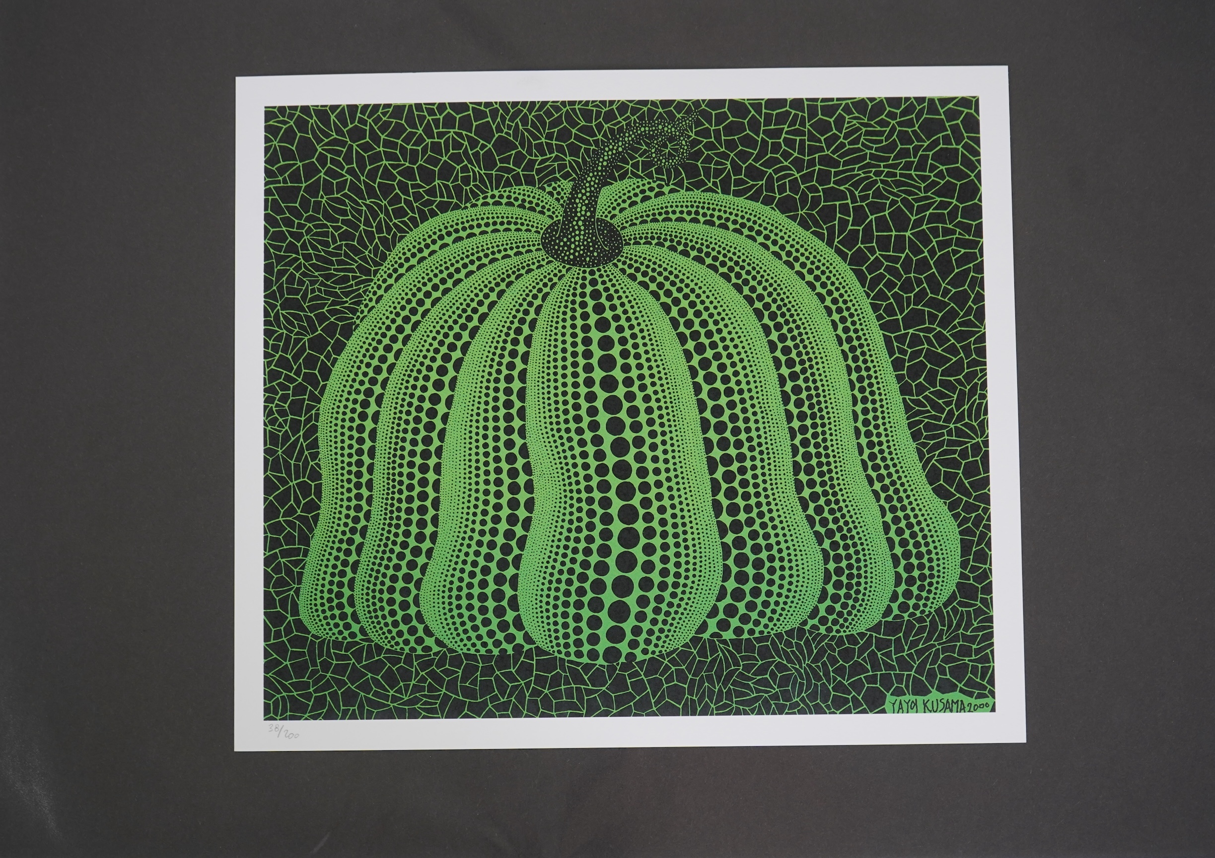 Yayoi Kusama, Japanese b. 1929, 'Pumpkin 2000 (Green)'